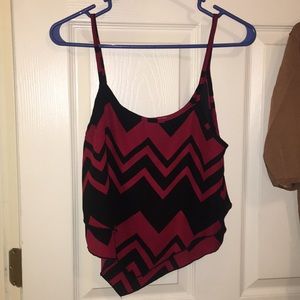 Body Central Chiffon Crop Top